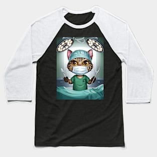 Cute cat as a surgeon Baseball T-Shirt